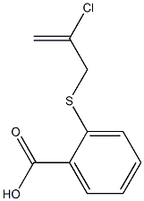 2-[(2-chloroprop-2-enyl)thio]benzoic acid 구조식 이미지