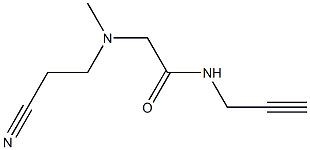 2-[(2-cyanoethyl)(methyl)amino]-N-(prop-2-yn-1-yl)acetamide 구조식 이미지