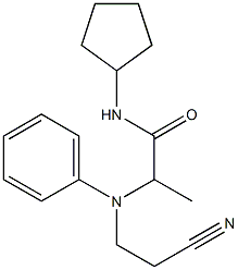 2-[(2-cyanoethyl)(phenyl)amino]-N-cyclopentylpropanamide 구조식 이미지