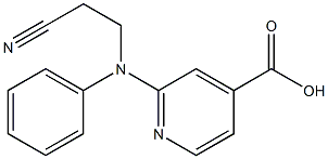 2-[(2-cyanoethyl)(phenyl)amino]pyridine-4-carboxylic acid 구조식 이미지