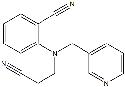 2-[(2-cyanoethyl)(pyridin-3-ylmethyl)amino]benzonitrile 구조식 이미지
