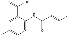 2-[(2E)-but-2-enoylamino]-5-methylbenzoic acid Structure