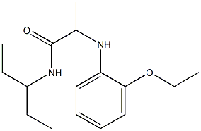 2-[(2-ethoxyphenyl)amino]-N-(pentan-3-yl)propanamide 구조식 이미지