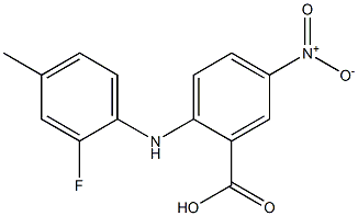 2-[(2-fluoro-4-methylphenyl)amino]-5-nitrobenzoic acid 구조식 이미지