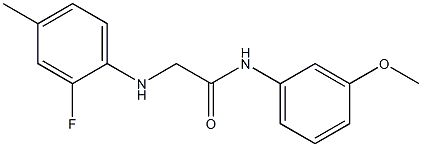 2-[(2-fluoro-4-methylphenyl)amino]-N-(3-methoxyphenyl)acetamide Structure