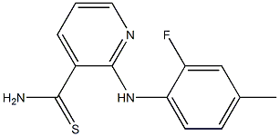 2-[(2-fluoro-4-methylphenyl)amino]pyridine-3-carbothioamide 구조식 이미지