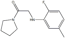 2-[(2-fluoro-5-methylphenyl)amino]-1-(pyrrolidin-1-yl)ethan-1-one Structure