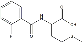 2-[(2-fluorobenzoyl)amino]-4-(methylthio)butanoic acid 구조식 이미지