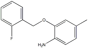 2-[(2-fluorophenyl)methoxy]-4-methylaniline Structure