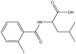 2-[(2-iodobenzoyl)amino]-4-methylpentanoic acid Structure