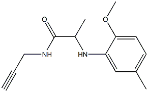 2-[(2-methoxy-5-methylphenyl)amino]-N-(prop-2-yn-1-yl)propanamide Structure