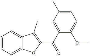 2-[(2-methoxy-5-methylphenyl)carbonyl]-3-methyl-1-benzofuran Structure