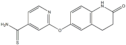 2-[(2-oxo-1,2,3,4-tetrahydroquinolin-6-yl)oxy]pyridine-4-carbothioamide 구조식 이미지