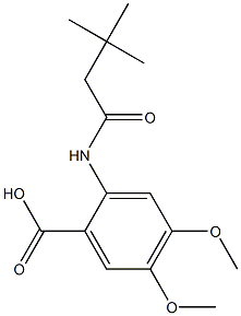 2-[(3,3-dimethylbutanoyl)amino]-4,5-dimethoxybenzoic acid Structure