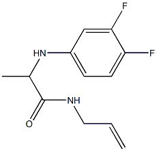 2-[(3,4-difluorophenyl)amino]-N-(prop-2-en-1-yl)propanamide Structure