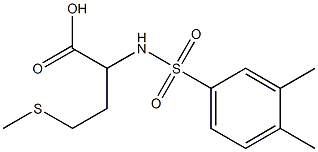 2-[(3,4-dimethylbenzene)sulfonamido]-4-(methylsulfanyl)butanoic acid 구조식 이미지