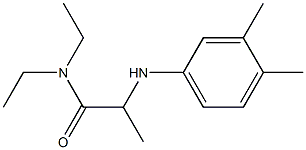 2-[(3,4-dimethylphenyl)amino]-N,N-diethylpropanamide 구조식 이미지