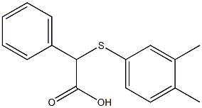2-[(3,4-dimethylphenyl)sulfanyl]-2-phenylacetic acid Structure