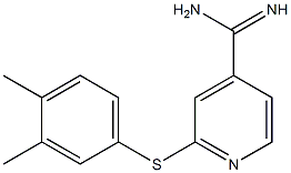 2-[(3,4-dimethylphenyl)sulfanyl]pyridine-4-carboximidamide Structure