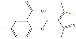 2-[(3,5-dimethylisoxazol-4-yl)methoxy]-5-methylbenzoic acid 구조식 이미지