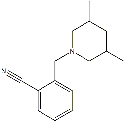 2-[(3,5-dimethylpiperidin-1-yl)methyl]benzonitrile 구조식 이미지