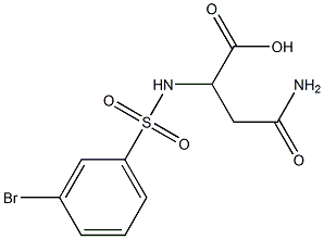 2-[(3-bromobenzene)sulfonamido]-3-carbamoylpropanoic acid 구조식 이미지