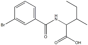 2-[(3-bromobenzoyl)amino]-3-methylpentanoic acid Structure