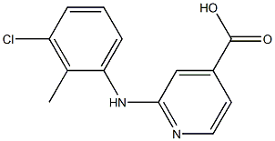 2-[(3-chloro-2-methylphenyl)amino]pyridine-4-carboxylic acid Structure