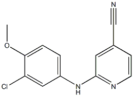 2-[(3-chloro-4-methoxyphenyl)amino]isonicotinonitrile 구조식 이미지