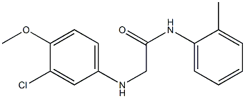 2-[(3-chloro-4-methoxyphenyl)amino]-N-(2-methylphenyl)acetamide 구조식 이미지