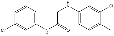 2-[(3-chloro-4-methylphenyl)amino]-N-(3-chlorophenyl)acetamide 구조식 이미지