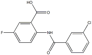 2-[(3-chlorobenzene)amido]-5-fluorobenzoic acid Structure