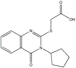 2-[(3-cyclopentyl-4-oxo-3,4-dihydroquinazolin-2-yl)sulfanyl]acetic acid Structure