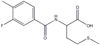 2-[(3-fluoro-4-methylbenzoyl)amino]-4-(methylthio)butanoic acid 구조식 이미지