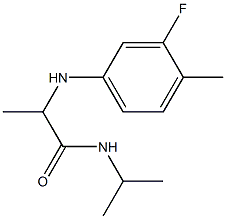 2-[(3-fluoro-4-methylphenyl)amino]-N-(propan-2-yl)propanamide Structure