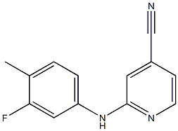 2-[(3-fluoro-4-methylphenyl)amino]pyridine-4-carbonitrile 구조식 이미지