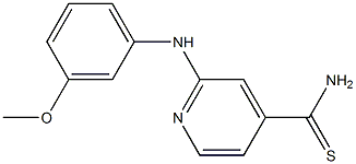 2-[(3-methoxyphenyl)amino]pyridine-4-carbothioamide 구조식 이미지