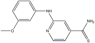 2-[(3-methoxyphenyl)amino]pyridine-4-carbothioamide Structure