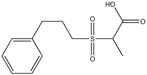 2-[(3-phenylpropyl)sulfonyl]propanoic acid 구조식 이미지