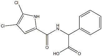 2-[(4,5-dichloro-1H-pyrrol-2-yl)formamido]-2-phenylacetic acid 구조식 이미지