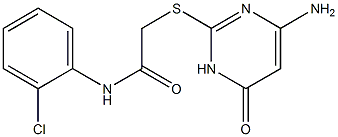 2-[(4-amino-6-oxo-1,6-dihydropyrimidin-2-yl)sulfanyl]-N-(2-chlorophenyl)acetamide 구조식 이미지