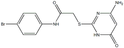 2-[(4-amino-6-oxo-1,6-dihydropyrimidin-2-yl)sulfanyl]-N-(4-bromophenyl)acetamide Structure