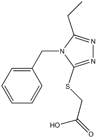 2-[(4-benzyl-5-ethyl-4H-1,2,4-triazol-3-yl)sulfanyl]acetic acid Structure