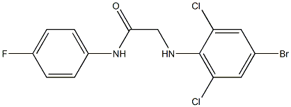 2-[(4-bromo-2,6-dichlorophenyl)amino]-N-(4-fluorophenyl)acetamide 구조식 이미지