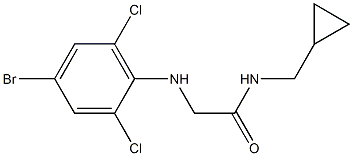 2-[(4-bromo-2,6-dichlorophenyl)amino]-N-(cyclopropylmethyl)acetamide 구조식 이미지