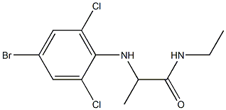 2-[(4-bromo-2,6-dichlorophenyl)amino]-N-ethylpropanamide Structure