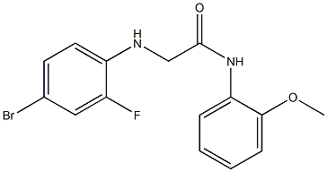 2-[(4-bromo-2-fluorophenyl)amino]-N-(2-methoxyphenyl)acetamide Structure