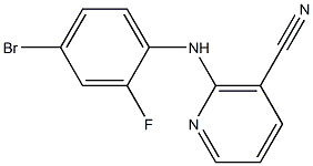 2-[(4-bromo-2-fluorophenyl)amino]nicotinonitrile 구조식 이미지