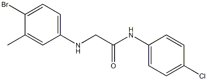 2-[(4-bromo-3-methylphenyl)amino]-N-(4-chlorophenyl)acetamide 구조식 이미지