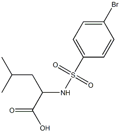 2-[(4-bromobenzene)sulfonamido]-4-methylpentanoic acid Structure